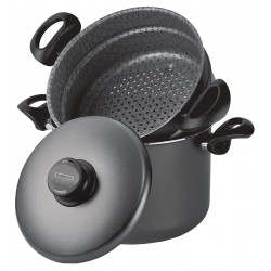 Panela 22cm 5,6l Cozi Vapore Aluminio Revestimento Antiaderente